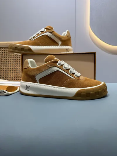 Caramel Warm Brown Couple Thick Sole Casual Sneakers L TILTED