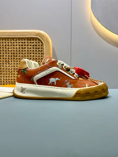 Love Heart Orange Couple Thick Sole Casual Sneakers L TILTED
