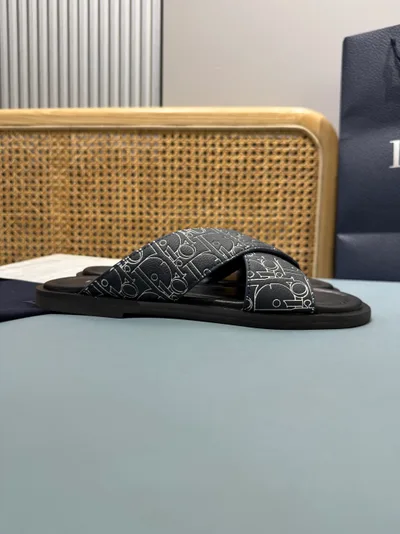 Men's Dior Aqua Slides Elegant and Casual