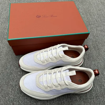 Loro Piana Mesh Calfskin Casual Sports Shoes Men LP Running Shoes