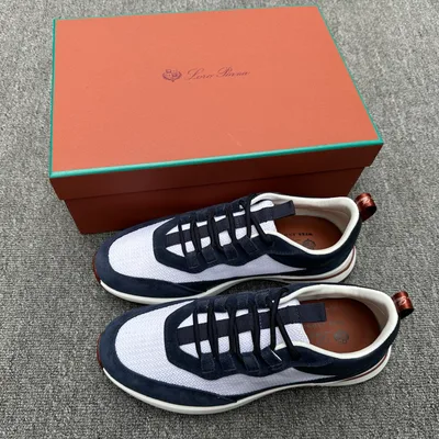 Loro Piana Mesh Calfskin Casual Sports Shoes Men's LP Running Shoes