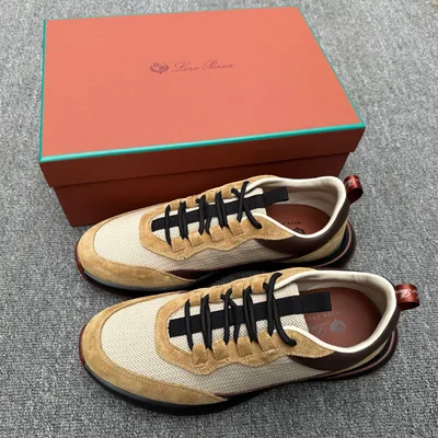 Loro Piana Mesh Calfskin Casual Sports Shoes Men's LP Running Shoes