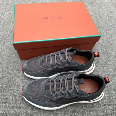 Loro Piana Mesh Calfskin Casual Sports Shoes Men's LP Running Shoes