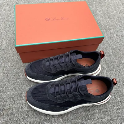 Loro Piana Mesh Calfskin Casual Sports Shoes Men LP Running Shoes
