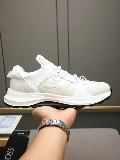 HUGO Shoes with Mesh + Suede Leather Spliced Upper
