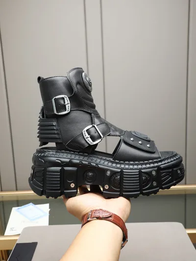 NewRock Dark Punk Martin Boots Tank Mecha Hardcore Combat Shoes