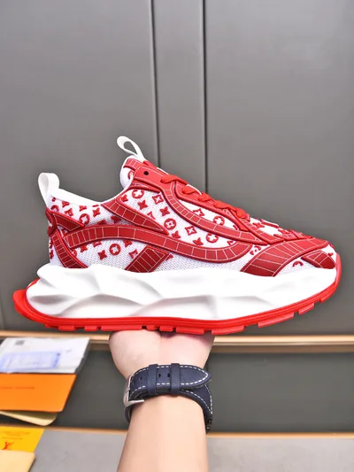LOUIS VUITTON 2024 Milan Fashion Show Runway LV Logo Mesh Sneakers