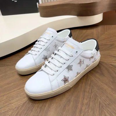 Saint Laurent YSL Side Embroidery Logo Casual Shoes for Couples
