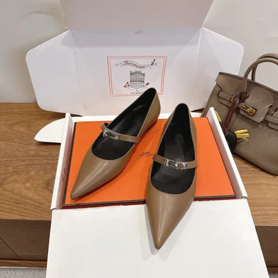 Hermes... a Eclair 2026 New Kelly+ Collection Spliced Leather Shoes