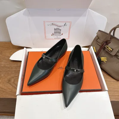 Hermes a Eclair 2026 New Kelly+ Series Spliced Leather Shoes