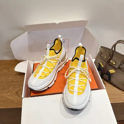 Hermes 26SS Classic British Spliced Leather Shoes