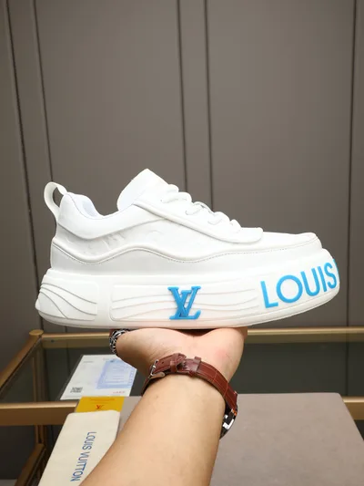 LV Style Novel Fashion Imported Cowhide Embossed Shoes