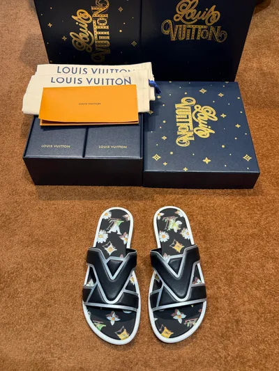 Waterfront Sandals with Monogram Pattern