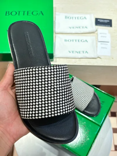 BV Men's Genuine Leather Sole Slippers