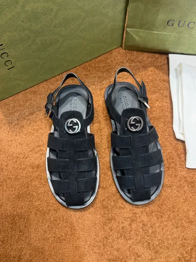 Gucci Men's Interlocking G Slide Sandal Lido Series