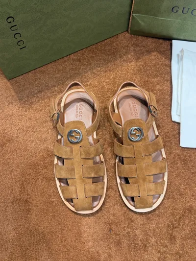 Gucci Men's Interlocking G Slide Sandal Lido Series