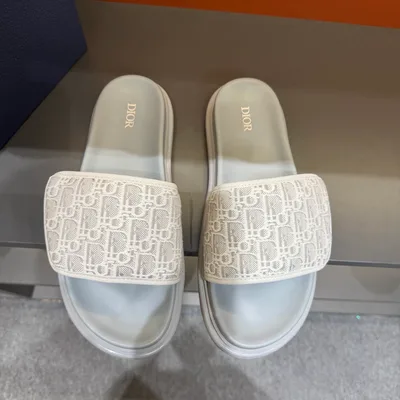 DIOR Aqua Oblique Sandals with Velcro Straps