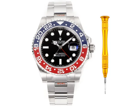 SJ White Case GMT (Coca-Cola) One-Piece Red-Blue Ceramic Bezel